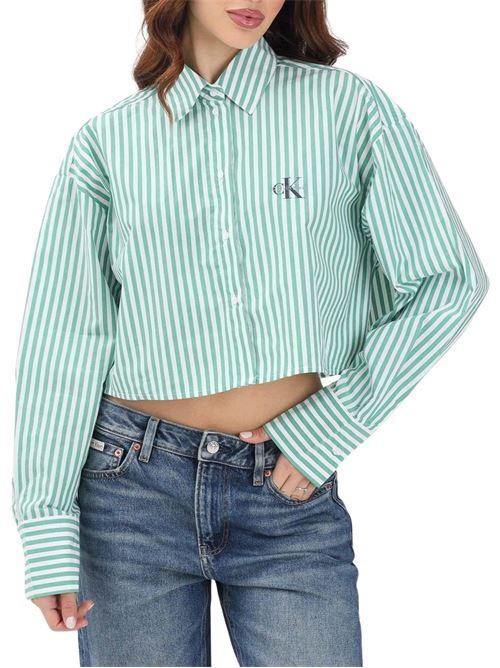 Camicia corta in popeline Calvin Klein | LV00QS76054ZF